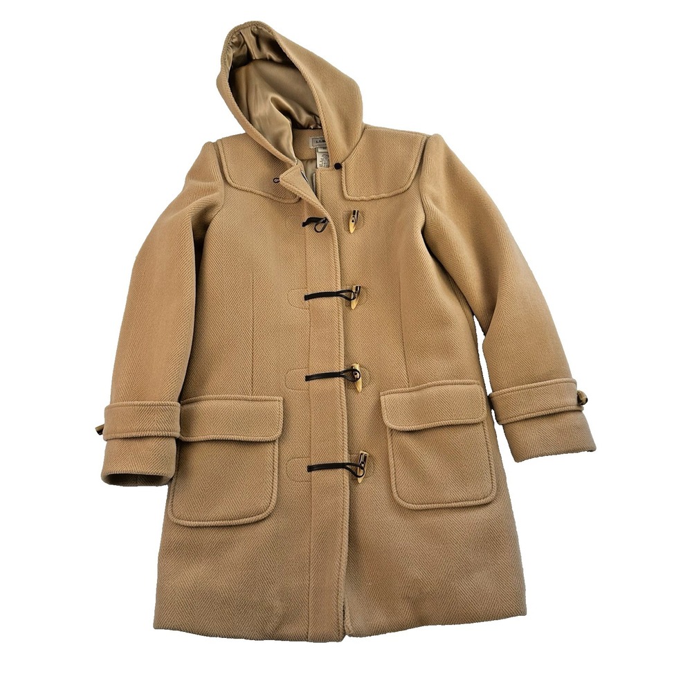 L.L. Bean Women's Beige Wool Duffle Coat XS Regular